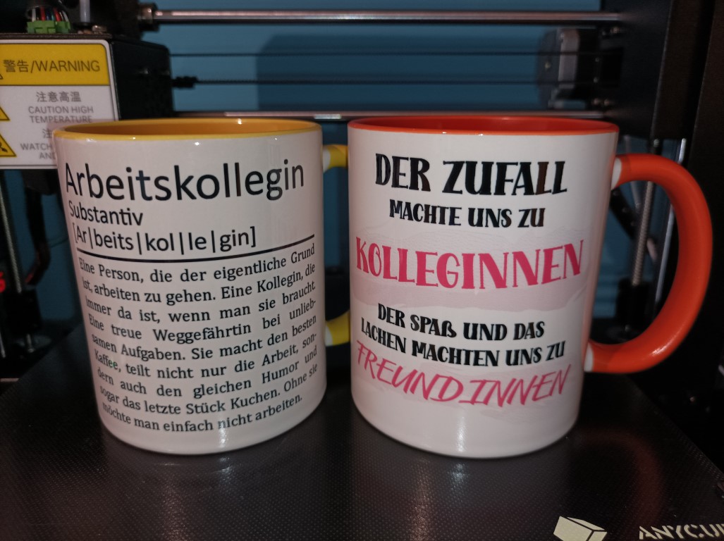 Tasse mit Text bedrucken